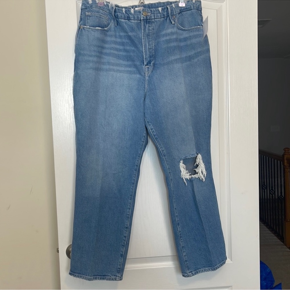 Good American Good Curve Straight Leg Jeans 18